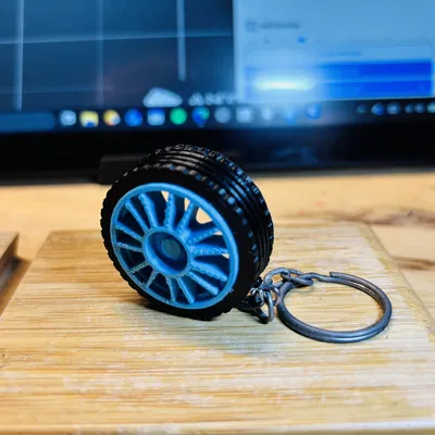 Móc khóa bánh xe ô tô (lốp xe) – car wheel/car tire keychain