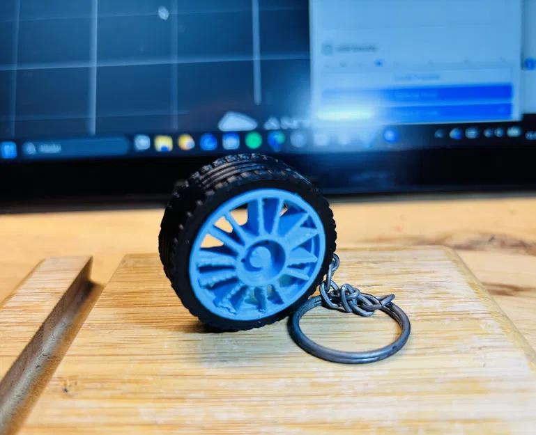 Móc khóa bánh xe ô tô (lốp xe) – car wheel/car tire keychain - Image 3