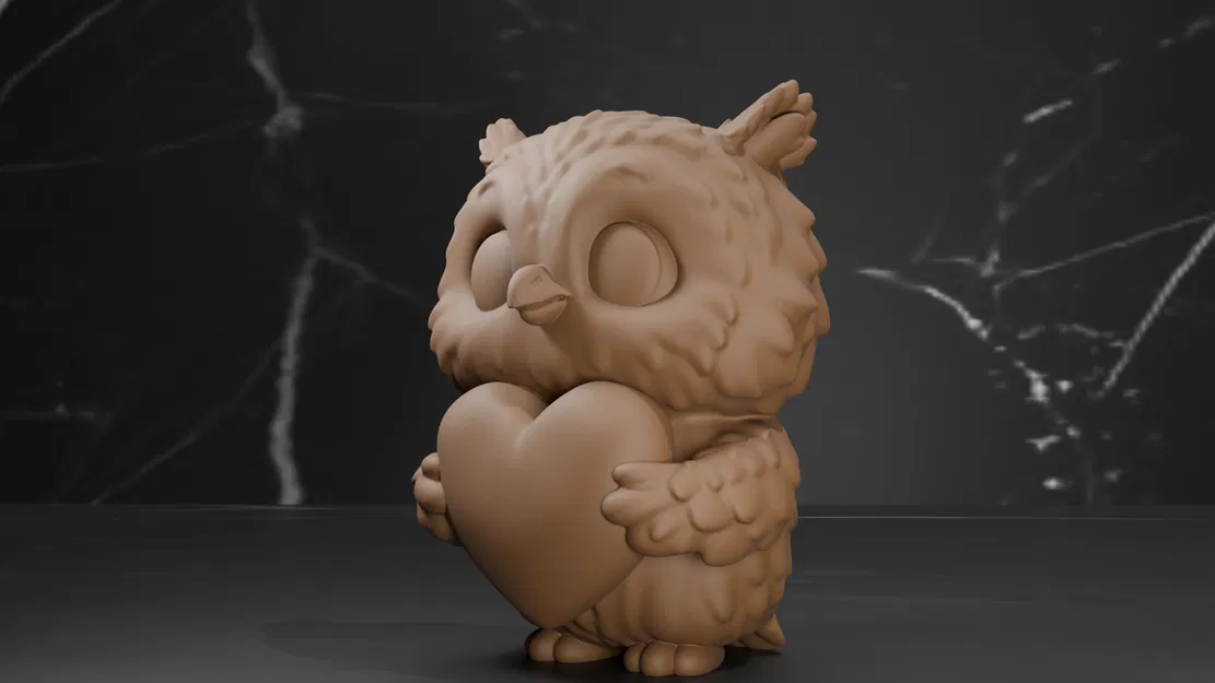 Ngày Valentine - Cú dễ thương ôm trái tim - Image 3