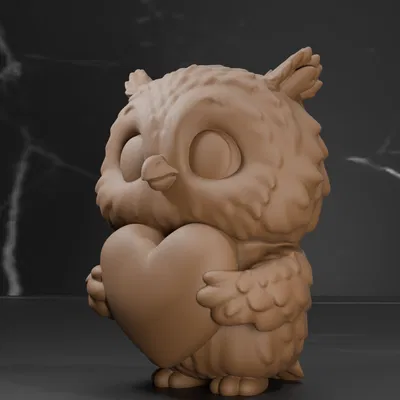 Ngày Valentine - Cú dễ thương ôm trái tim