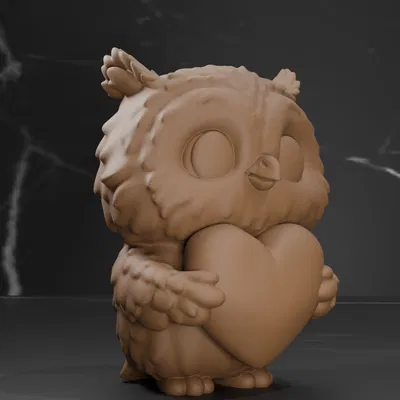 Ngày Valentine - Cú dễ thương ôm trái tim