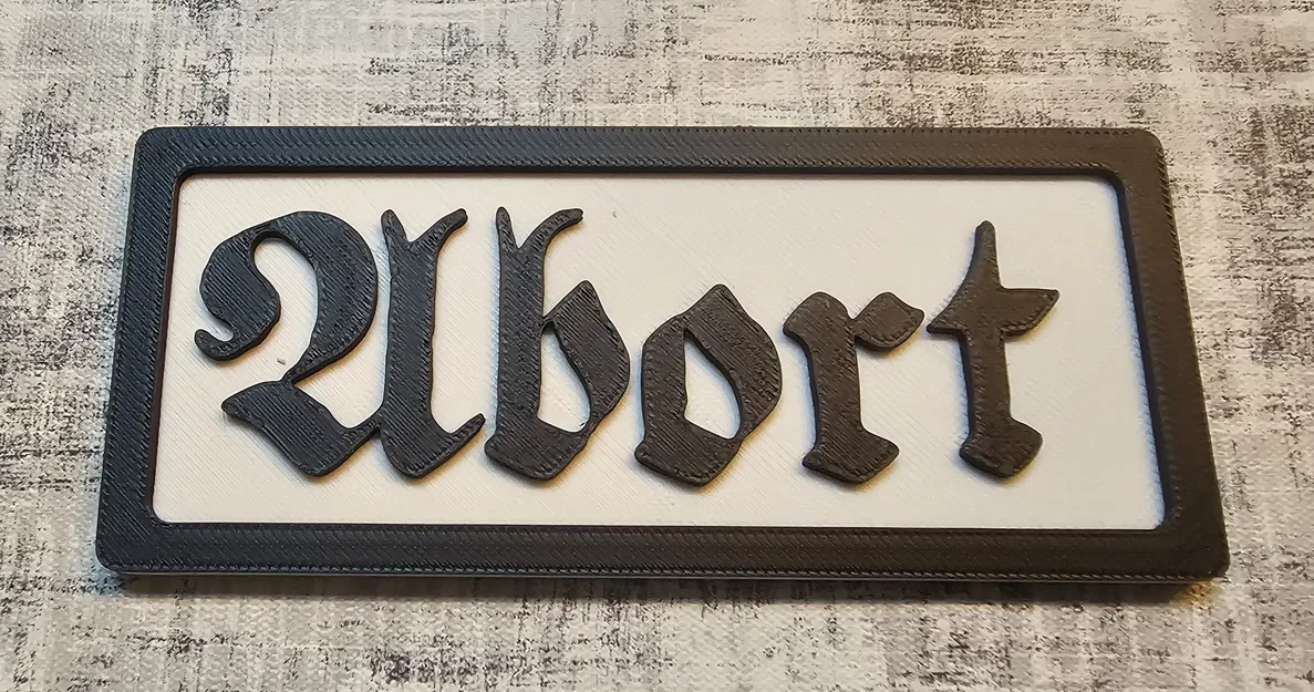 Bảng hiệu cửa “Türschild Abort” - Image 1