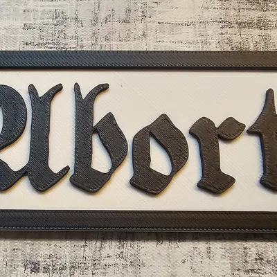 Bảng hiệu cửa “Türschild Abort”