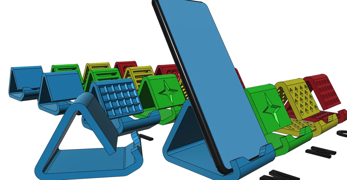 Giá đỡ điện thoại (Phone Holder/Stand) dễ in, không cần support - Image 1