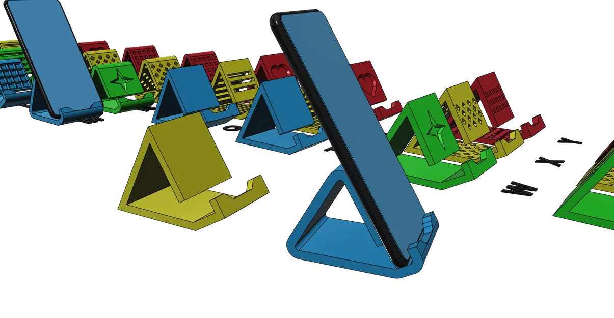 Giá đỡ điện thoại (Phone Holder/Stand) dễ in, không cần support - Image 2