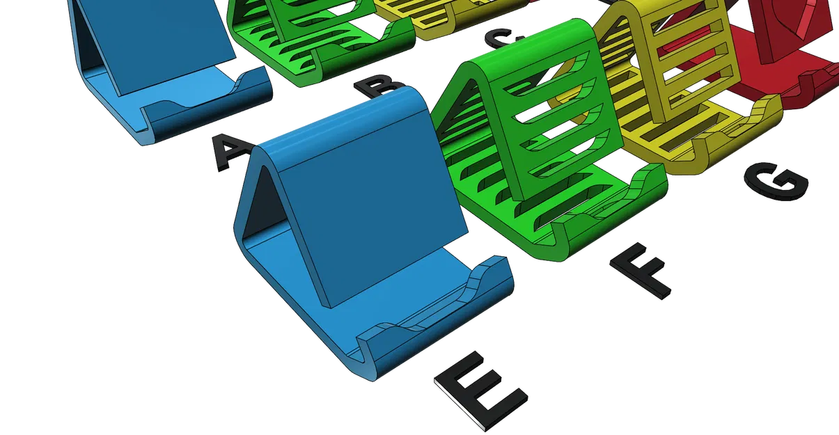 Giá đỡ điện thoại (Phone Holder/Stand) dễ in, không cần support - Image 3