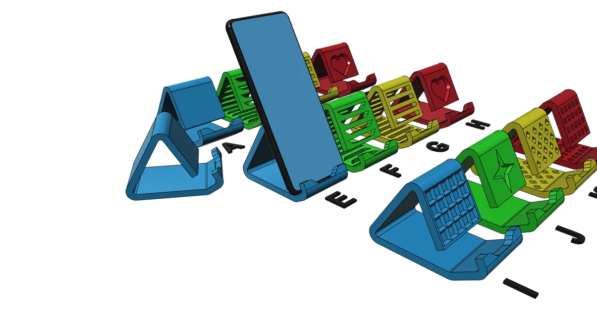 Giá đỡ điện thoại (Phone Holder/Stand) dễ in, không cần support - Image 4