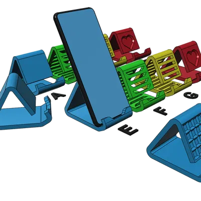 Giá đỡ điện thoại (Phone Holder/Stand) dễ in, không cần support