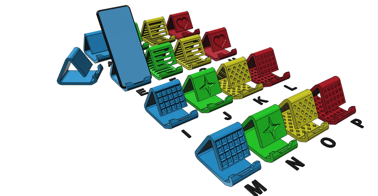 Giá đỡ điện thoại (Phone Holder/Stand) dễ in, không cần support - Image 8