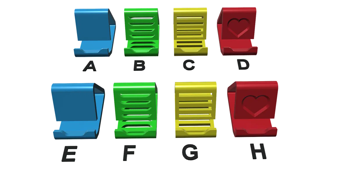 Giá đỡ điện thoại (Phone Holder/Stand) dễ in, không cần support - Image 12