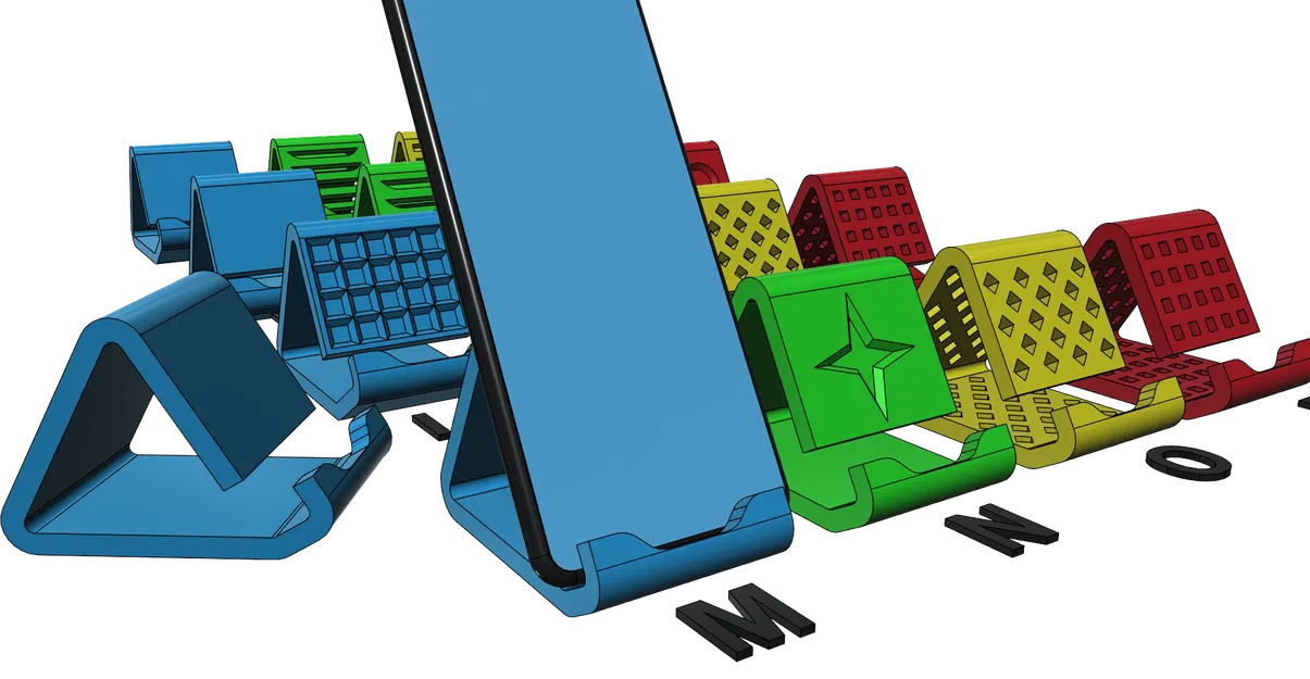 Giá đỡ điện thoại (Phone Holder/Stand) dễ in, không cần support - Image 13