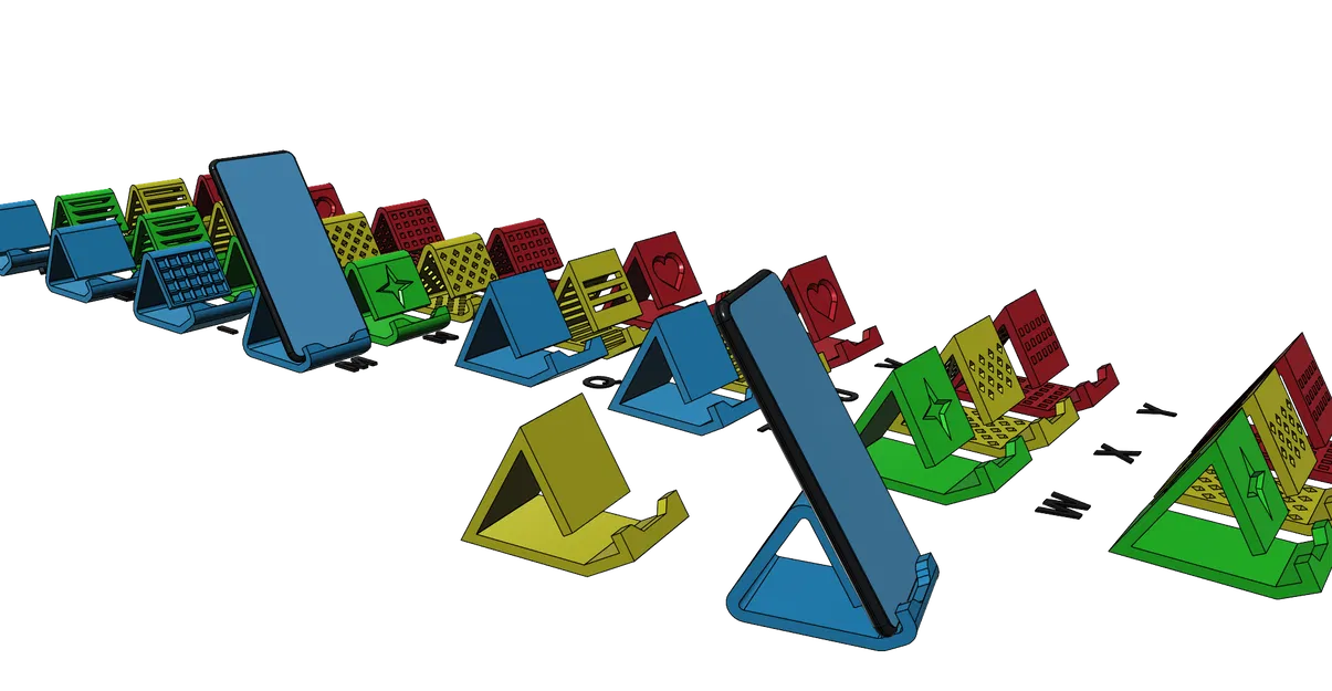 Giá đỡ điện thoại (Phone Holder/Stand) dễ in, không cần support - Image 15