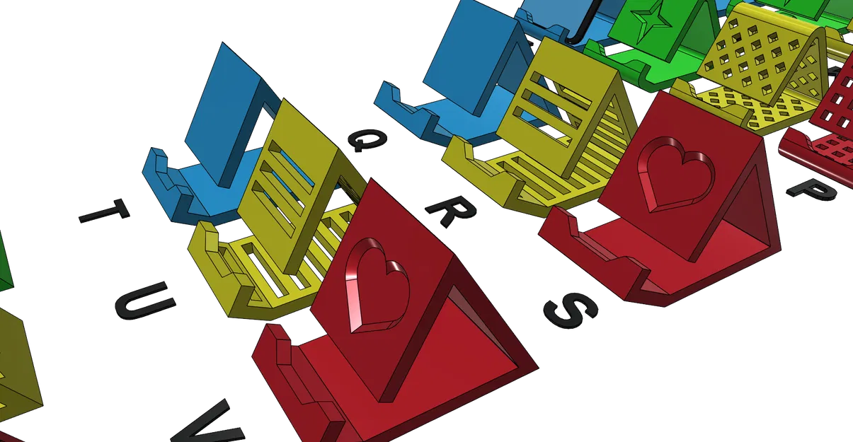 Giá đỡ điện thoại (Phone Holder/Stand) dễ in, không cần support - Image 16