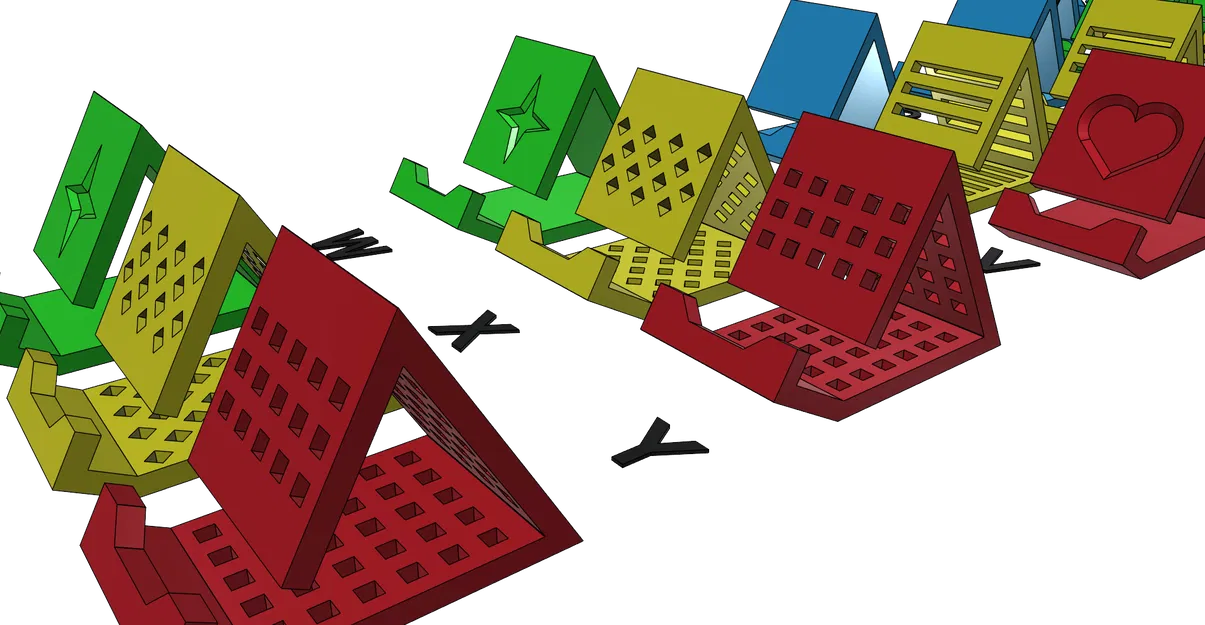 Giá đỡ điện thoại (Phone Holder/Stand) dễ in, không cần support - Image 17