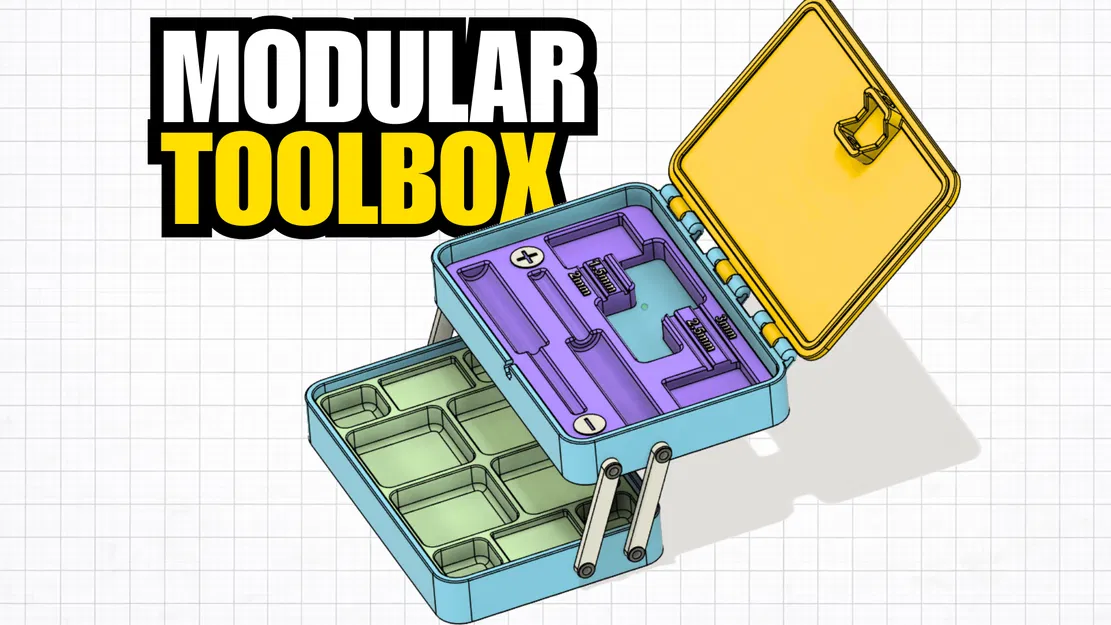 Hộp đựng dụng cụ in 3D có cơ cấu khớp nối | Dự án Fusion 360 - Image 1