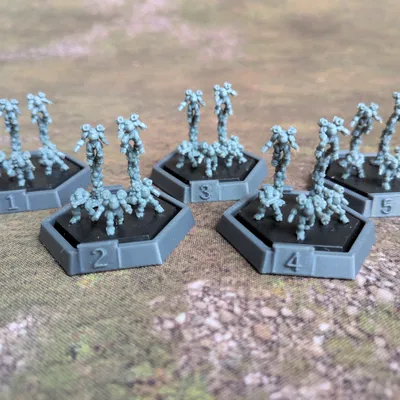 Đế lục giác đánh số cho Battletech (Battletech numbered hex stand)