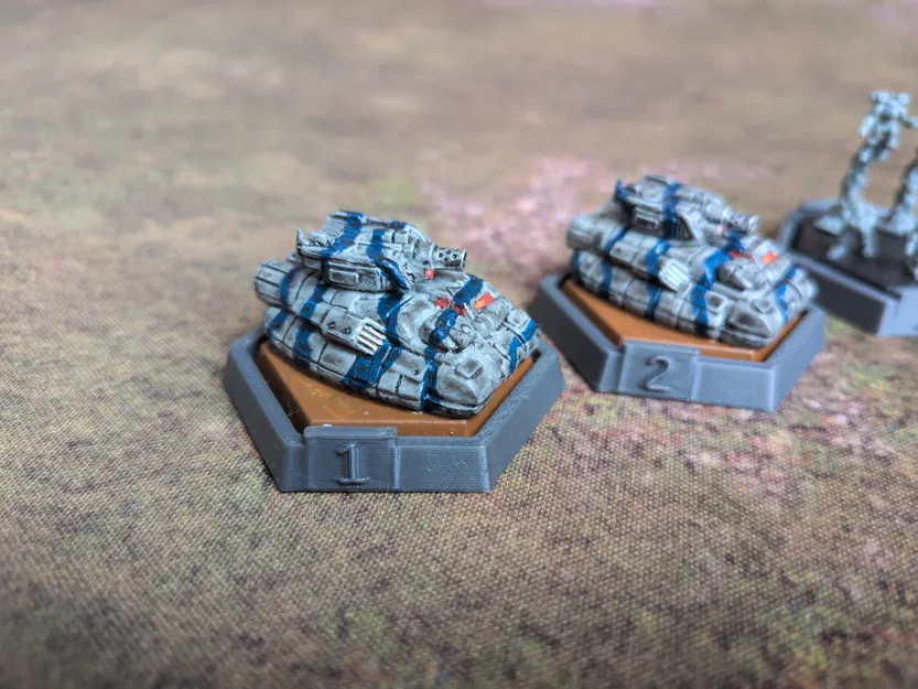 Đế lục giác đánh số cho Battletech (Battletech numbered hex stand) - Image 3