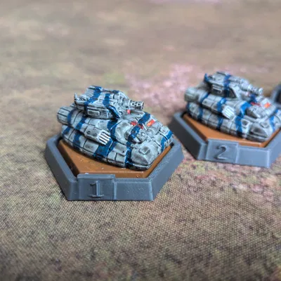 Đế lục giác đánh số cho Battletech (Battletech numbered hex stand)