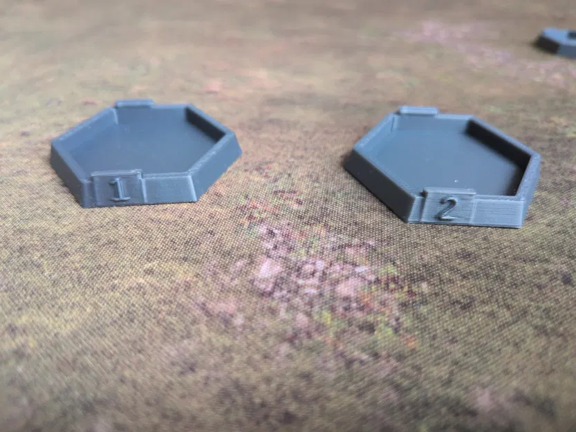 Đế lục giác đánh số cho Battletech (Battletech numbered hex stand) - Image 4