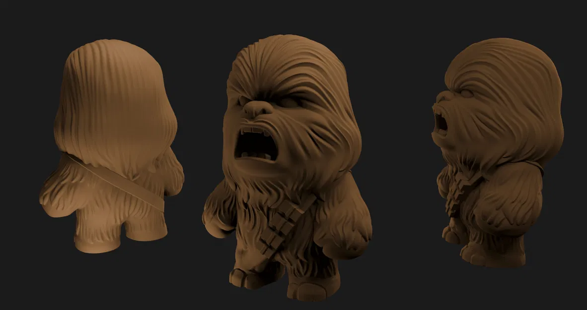 Mô hình 3D Chewbacca - Image 1