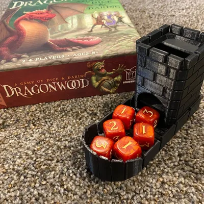Bộ khay giữ bài Dragonwood và tháp đổ xúc xắc nhỏ