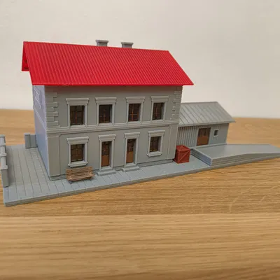 Nhà ga kèm ramp bốc xếp 1:120 (TT)/railway station