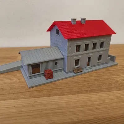 Nhà ga kèm ramp bốc xếp 1:120 (TT)/railway station