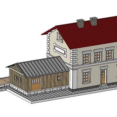 Nhà ga kèm ramp bốc xếp 1:120 (TT)/railway station