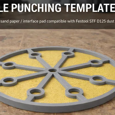 Jig đục lỗ giấy nhám Festool STF D125mm (125mm) tương thích hút bụi