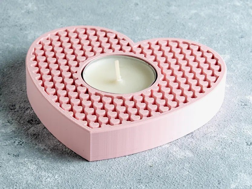 Giá Đỡ Nến Tealight Lưới Trái Tim (Heart Grid Candle Holder) - Image 1