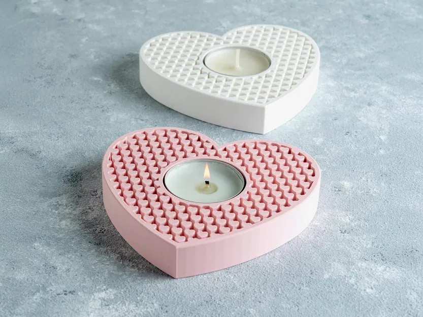 Giá Đỡ Nến Tealight Lưới Trái Tim (Heart Grid Candle Holder) - Image 3