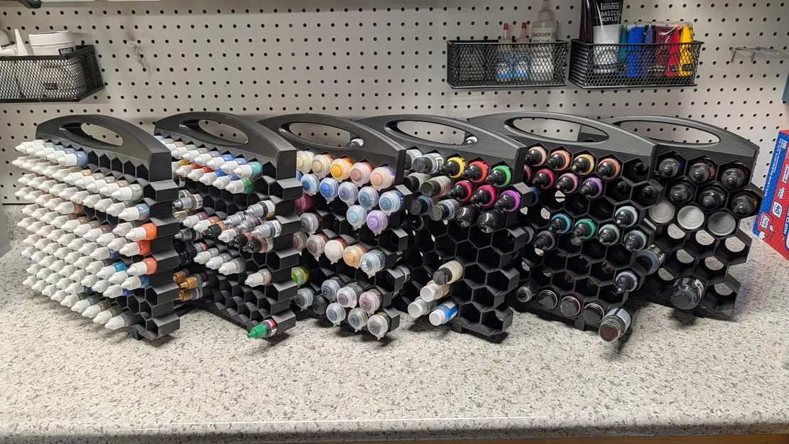 Kệ Lưu Trữ Sơn Lục Giác (Hexagonal Paint Storage) - Image 1