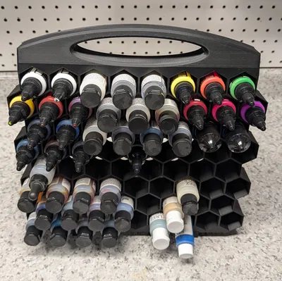 Kệ Lưu Trữ Sơn Lục Giác (Hexagonal Paint Storage)