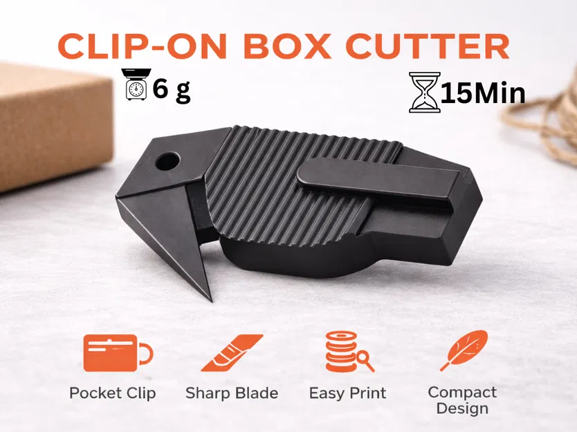 Dao rọc thùng gài kẹp (CLIP-ON BOX CUTTER) - Image 1