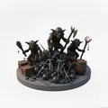 Goblin Gang DnD mini – Băng goblin trên đống kho báu (tile 2x2) - Thumbnail 2