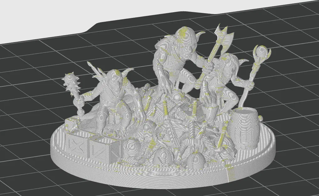 Goblin Gang DnD mini – Băng goblin trên đống kho báu (tile 2x2) - Image 3