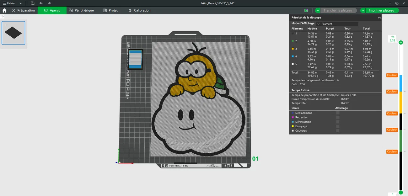 Lakitu Mario HueForge (in nhiều màu) - Image 3