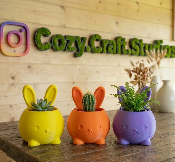Chậu Cây Thỏ ♡ – Chậu Easter Dễ Thương – Trang Trí - Image 4