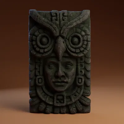 Bảng treo tường hình đầu cú Zapotec (Zapotec Owl Head Plaque)