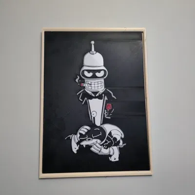 Hueforge Bender (Futurama) – mô hình hueforge bender