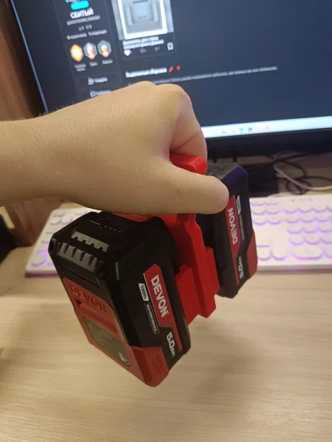 Devon battery carrier - Khay/giá mang 2 pin Devon 20V/Flex 18V - Image 2