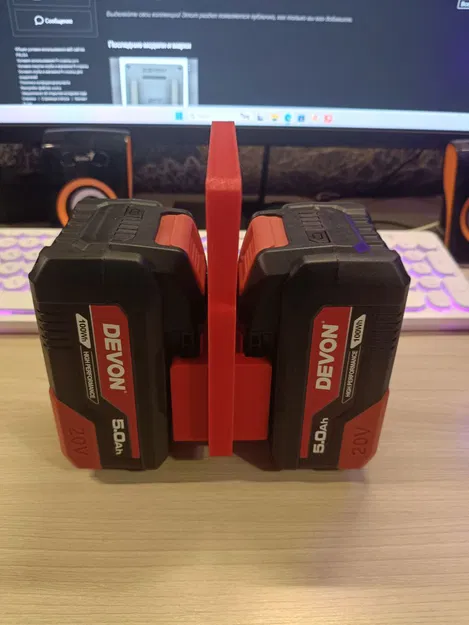 Devon battery carrier - Khay/giá mang 2 pin Devon 20V/Flex 18V - Image 3