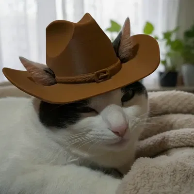 Nón cao bồi cho mèo (Cowboy Hat for Cat)