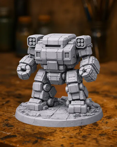 Heavy Mech Walker – Robot Sci‑Fi Phong Cách Chibi - Image 1