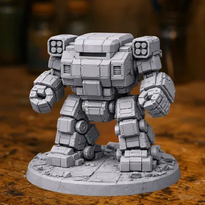 Heavy Mech Walker – Robot Sci‑Fi Phong Cách Chibi