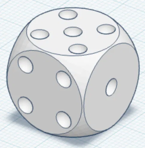 Xúc xắc 6 mặt với chấm - Image 1