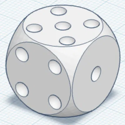 Xúc xắc 6 mặt với chấm