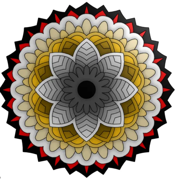 Mandala – Tác phẩm nghệ thuật hình học trang trí - Image 1