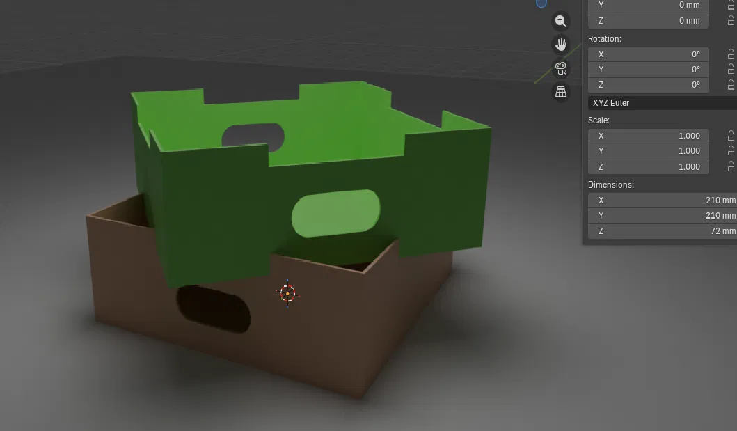 Hộp - 210x210x72 - Xếp chồng được - Image 2