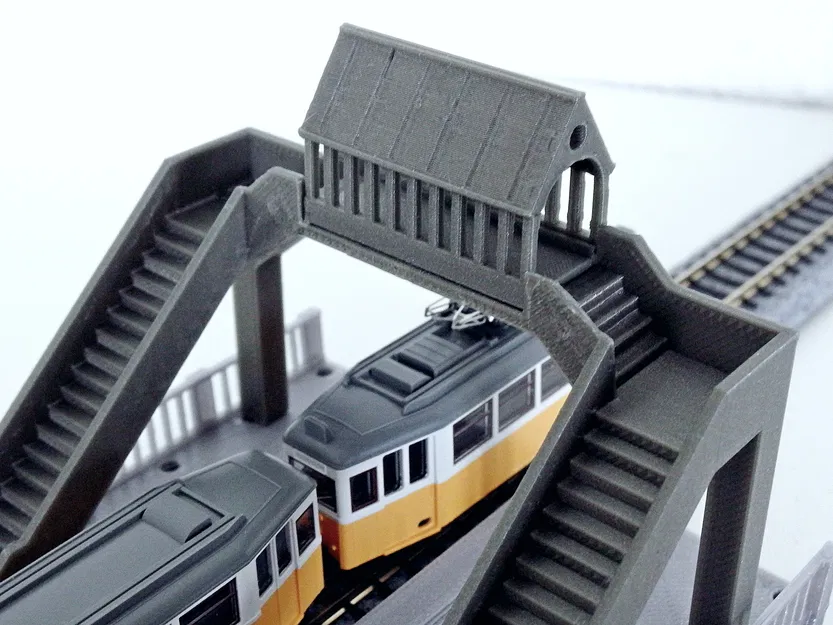 Cầu Đi Bộ Có Mái (Pedestian Roof Bridge) Tỷ Lệ H0 - Image 2